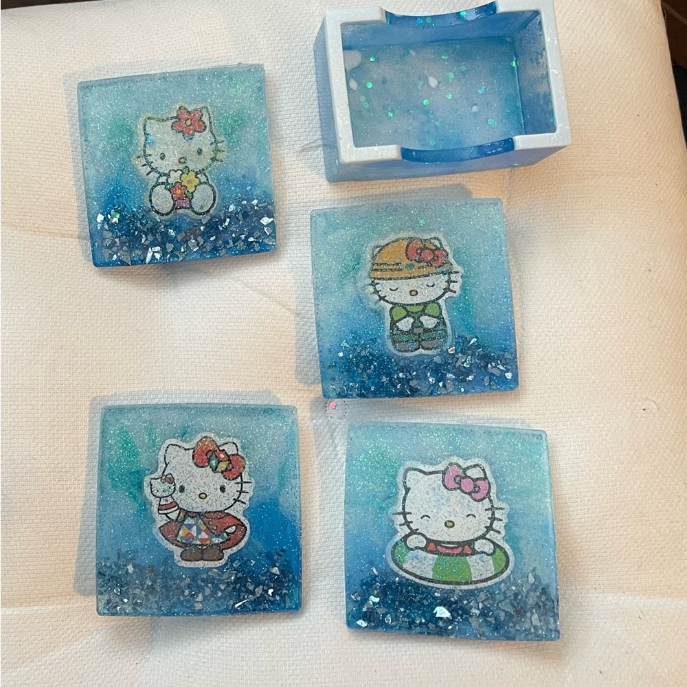 Great for a Gift, Set of 4 Resin Coasters.